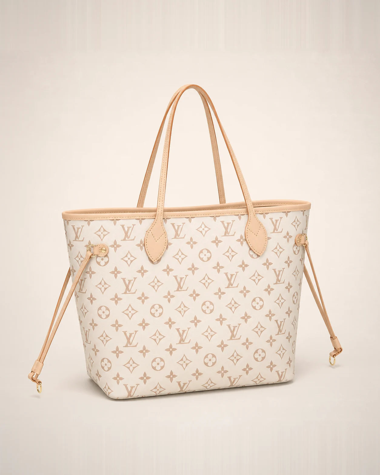 Louis Vuitton Neverfull MM Monogram, bolso de lujo de silueta reconocible.